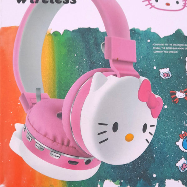 Милые беспроводные наушники Hello Kitty розовые